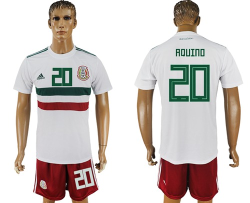 Mexico #20 Aquino Away Soccer Country Jersey - Click Image to Close